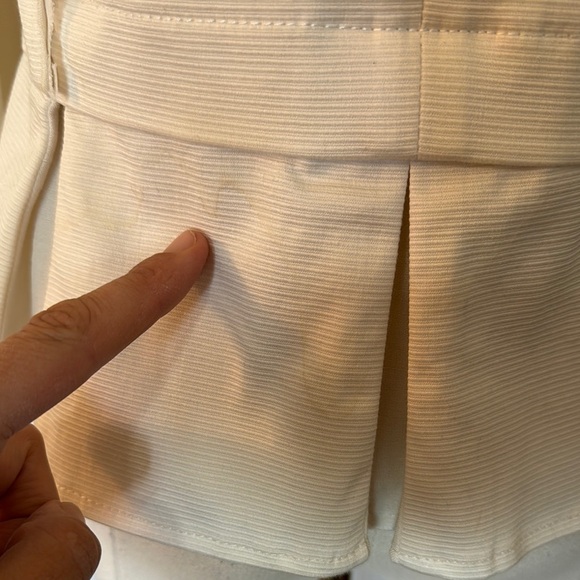 White House Black Market Embroidered Off White Jacket AS IS size 6 - Picture 13 of 15